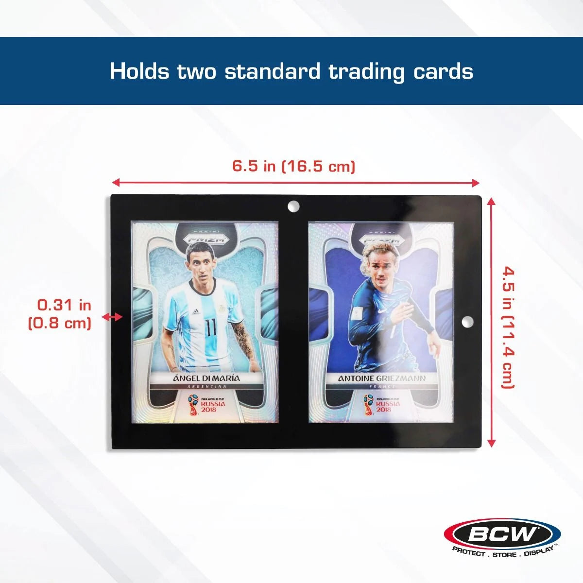 Magnetic 2-Card Holder - Black Border