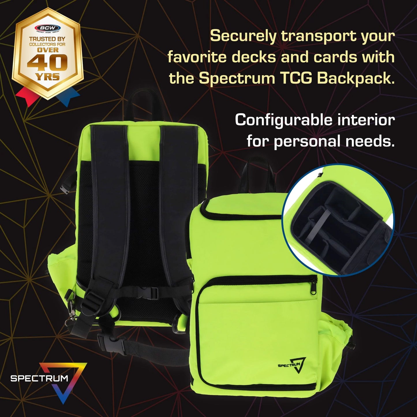 BCW TCG Backpack - Radioactive Green