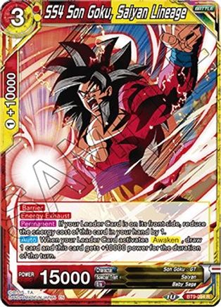 SS4 Son Goku, Saiyan Lineage - Universal Onslaught - Rare - BT9-094
