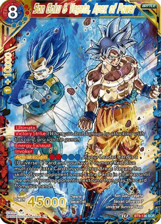 Son Goku & Vegeta, Apex of Power (World Championship 2021) - Tournament Promotion Cards - Secret Rare - BT9-136