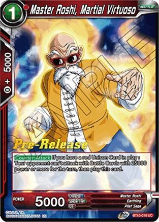 Master Roshi, Martial Virtuoso - Rise of the Unison Warrior Pre-Release Cards - Uncommon - BT10-010