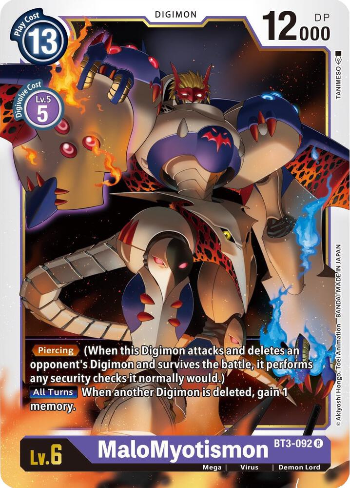 MaloMyotismon - Revision Pack Cards - Rare - BT3-092 R