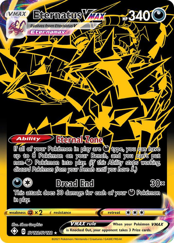 Eternatus VMAX - Shining Fates: Shiny Vault - Shiny Holo Rare - SV122/SV122
