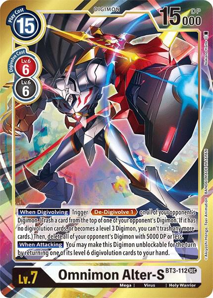 Omnimon Alter-S (Secret Rare) (Alternate Art) - Release Special Booster - Secret Rare - BT3-112 SEC