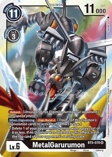 MetalGarurumon - BT5-070 - Battle of Omni - Super Rare - BT5-070 SR