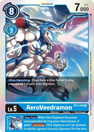 AeroVeedramon - BT2-028 (Battle of Omni Pre-Release) - Release Special Booster - Promo - BT2-028 R