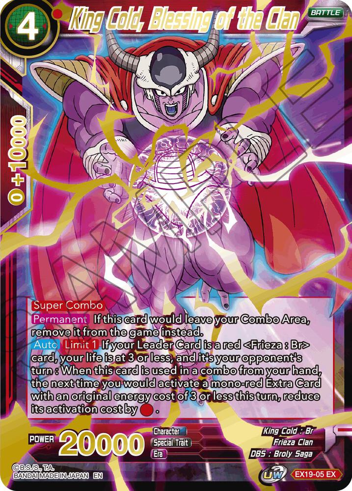 King Cold, Blessing of the Clan - Special Anniversary Set 2021 - Expansion Rare - EX19-05