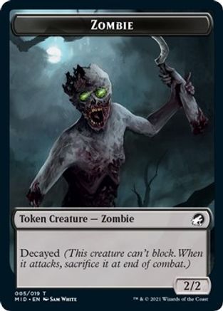 Zombie (005) Token - Innistrad: Midnight Hunt - T - 5
