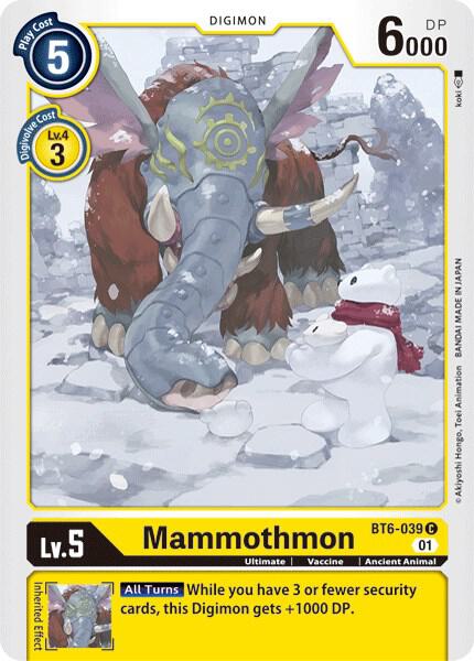 Mammothmon - Double Diamond - Common - BT6-039 C