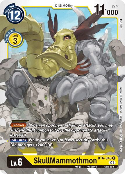 SkullMammothmon - Double Diamond - Common - BT6-043 C