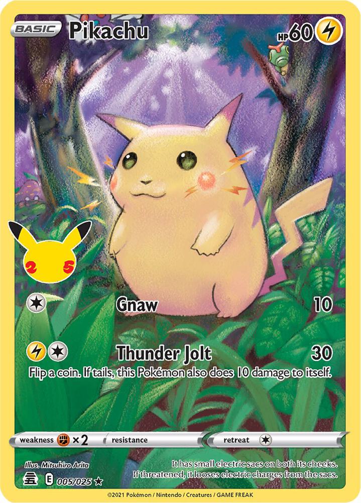 Pikachu - Celebrations - Holo Rare - 005/025