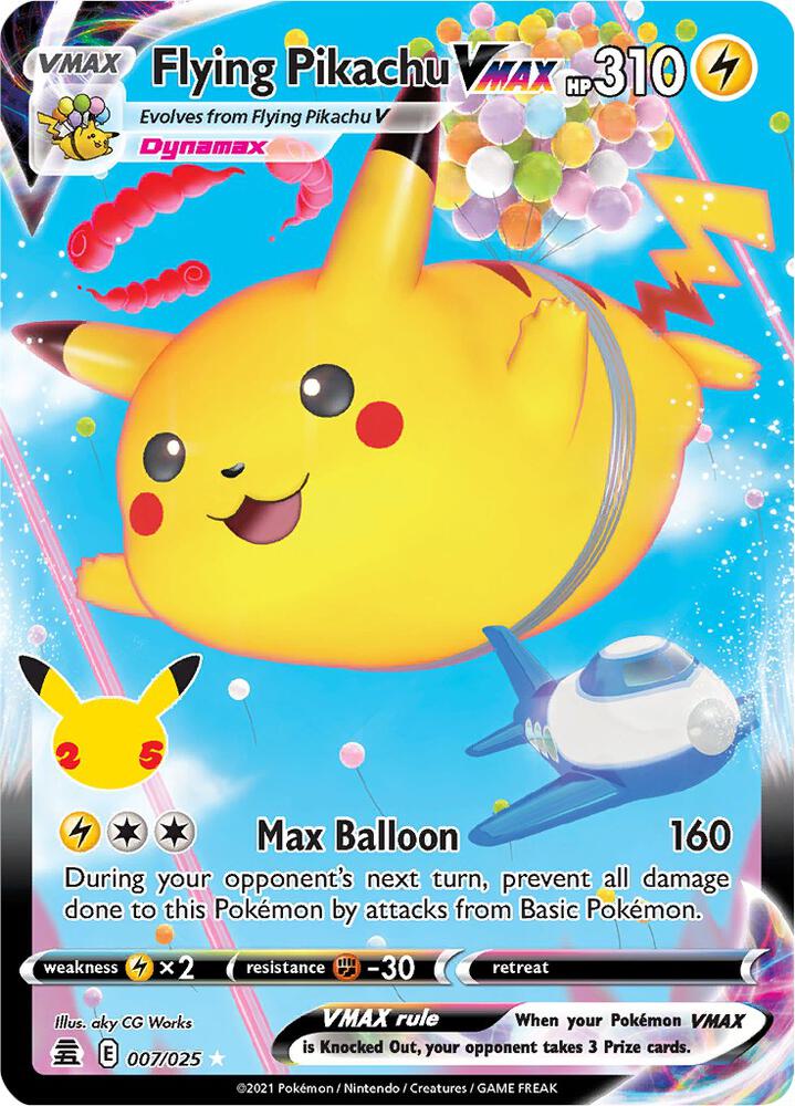Flying Pikachu VMAX - Celebrations - Ultra Rare - 007/025