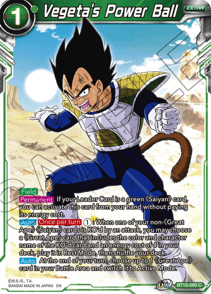 Vegeta's Power Ball - Saiyan Showdown - Common - BT15-090