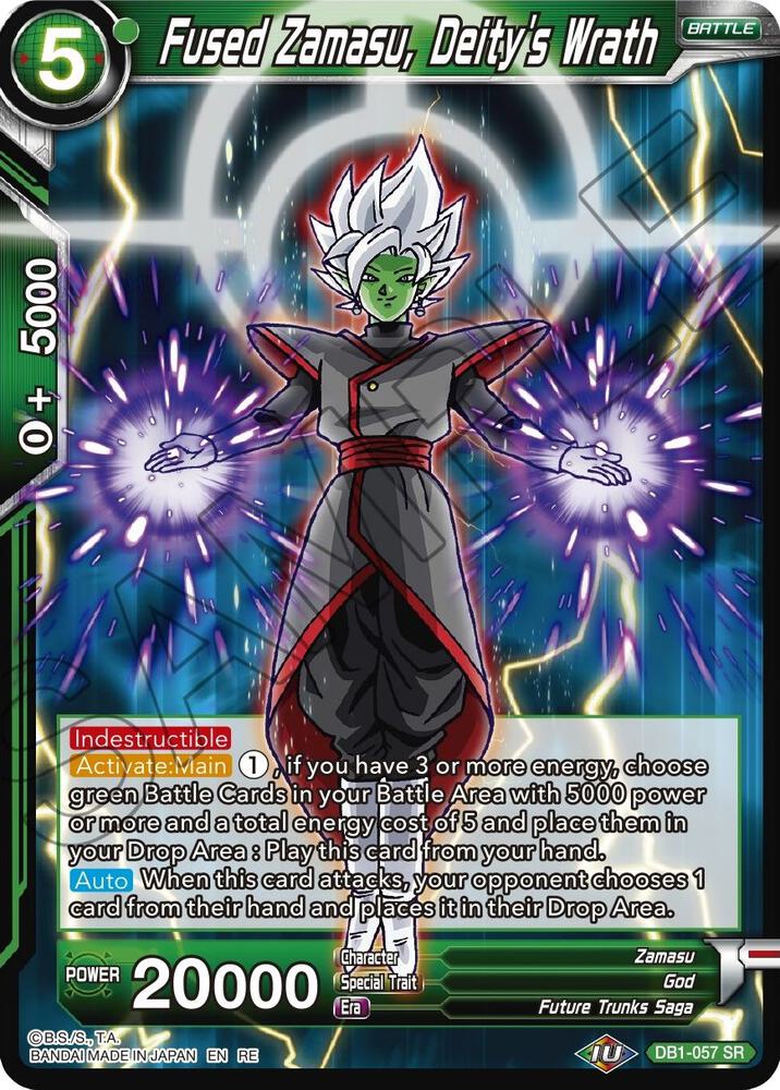 Fused Zamasu, Deity's Wrath - Mythic Booster - Super Rare - DB1-057
