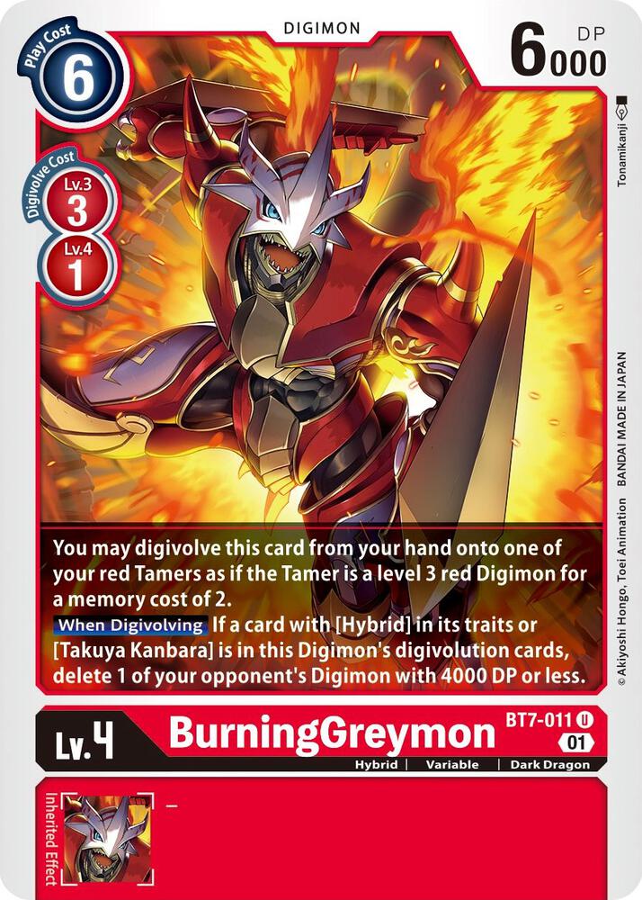 BurningGreymon - Next Adventure - Uncommon - BT7-011 U