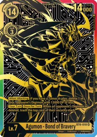 Agumon - Bond of Bravery (2021 Championship Finals 1st Place) - Double Diamond - Super Rare - BT6-018 SR