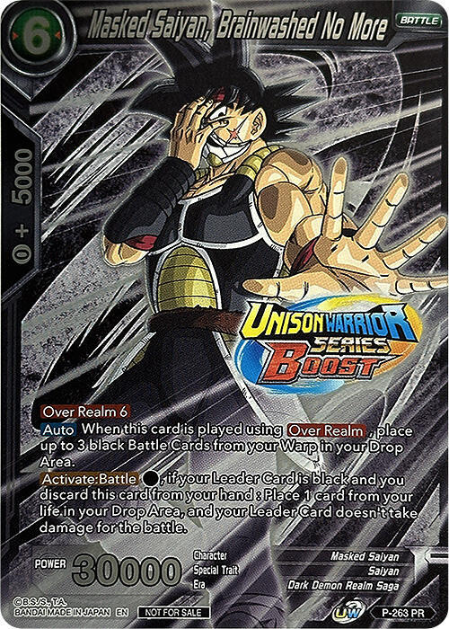 Masked Saiyan, Brainwashed No More (Event Pack 08) - Tournament Promotion Cards - Promo - P-263