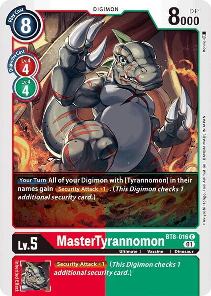 MasterTyrannomon - New Awakening - Common - BT8-016 C
