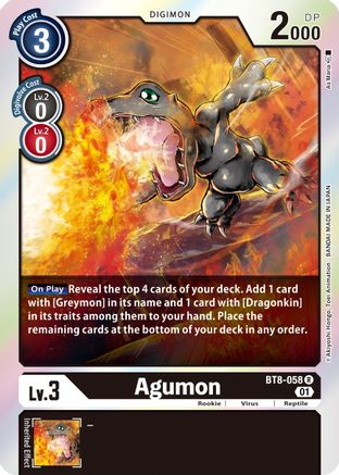 Agumon - New Awakening - Rare - BT8-058 R