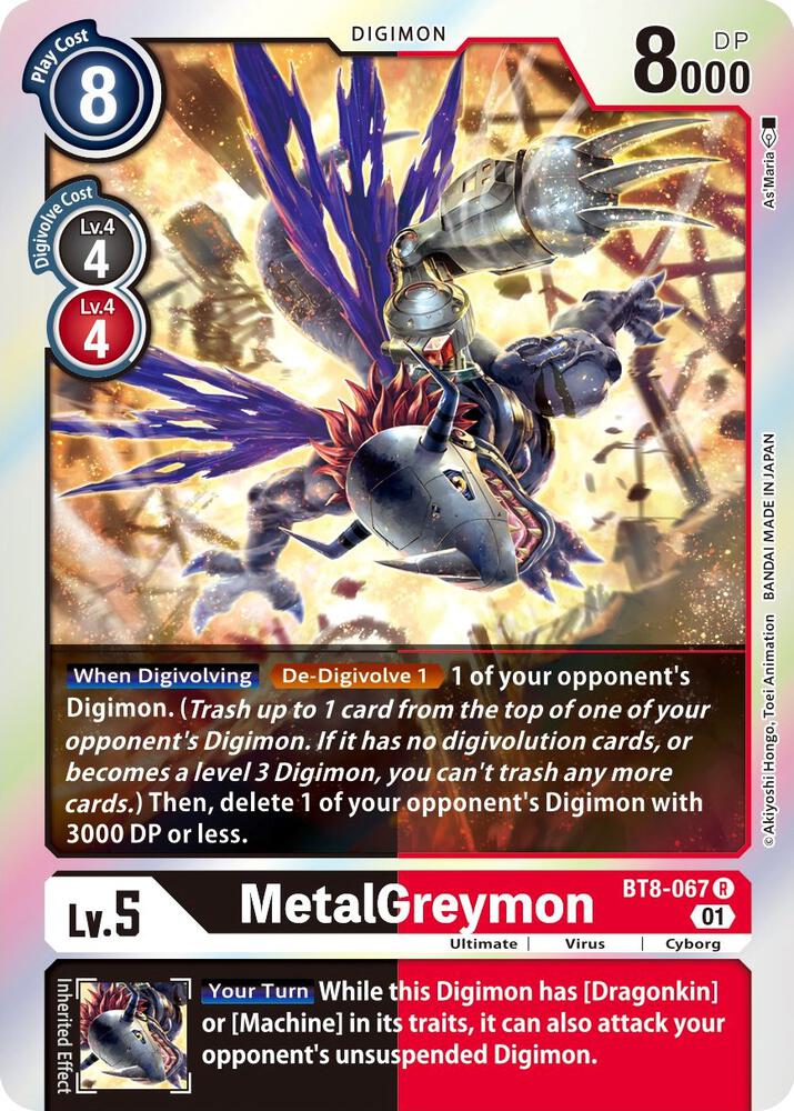 MetalGreymon - New Awakening - Rare - BT8-067 R
