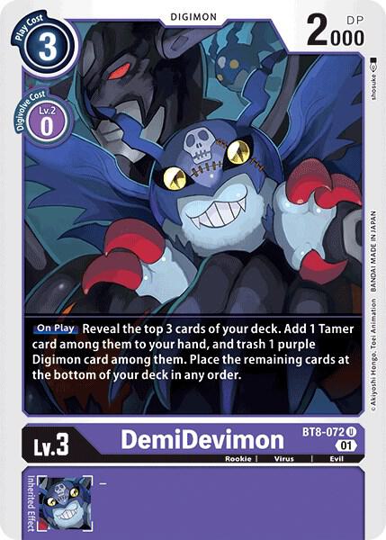 DemiDevimon - New Awakening - Uncommon - BT8-072 U