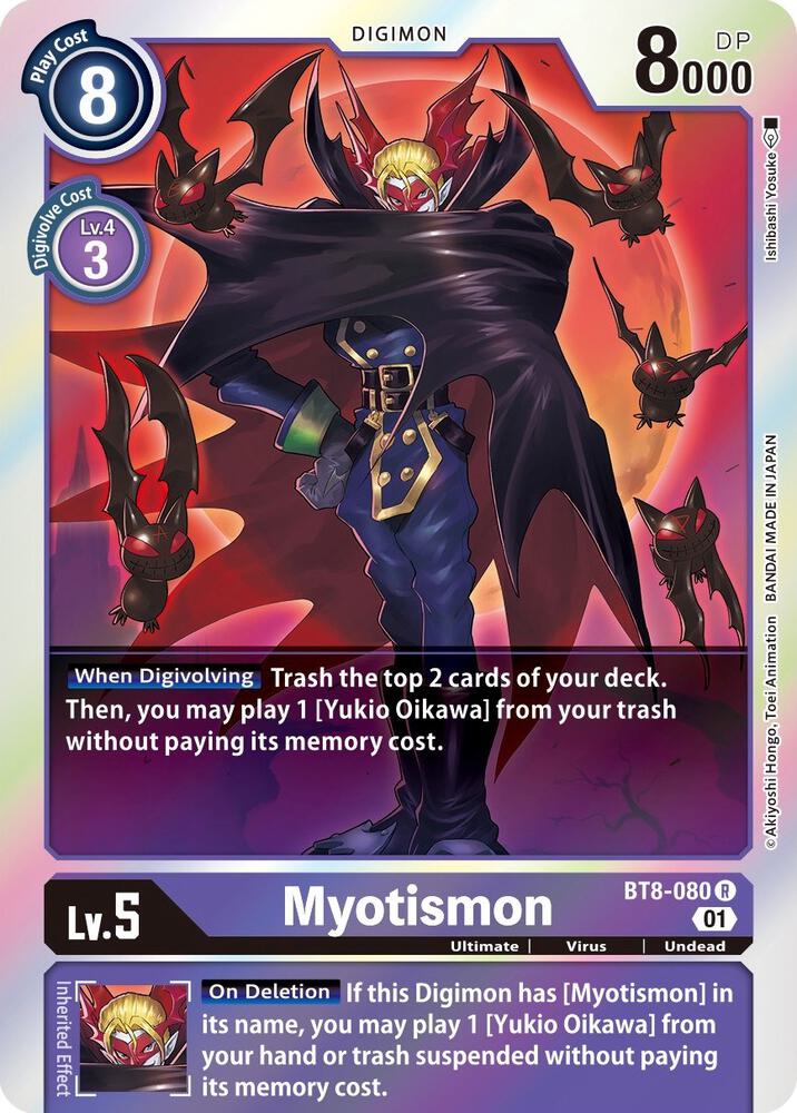Myotismon - New Awakening - Rare - BT8-080 R