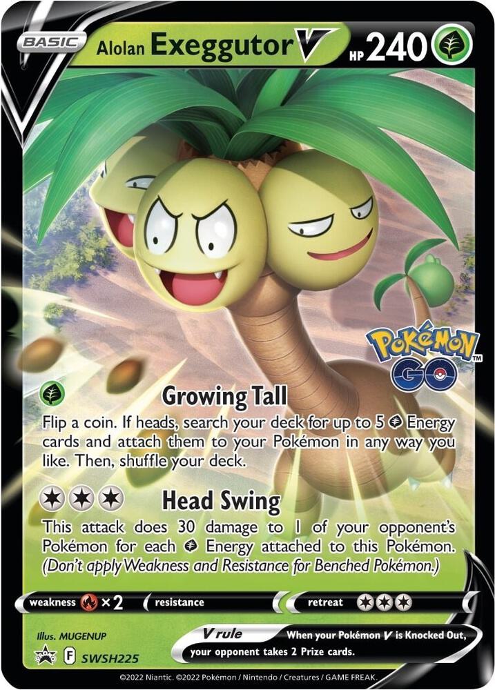 Alolan Exeggutor V - SWSH225 - SWSH: Sword & Shield Promo Cards - Promo - SWSH225