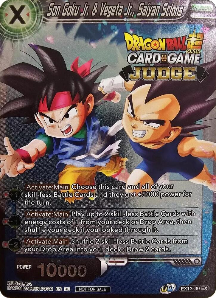Son Goku Jr. & Vegeta Jr., Saiyan Scions (Judge Pack Vol.11) - Tournament Promotion Cards - Promo - EX13-30