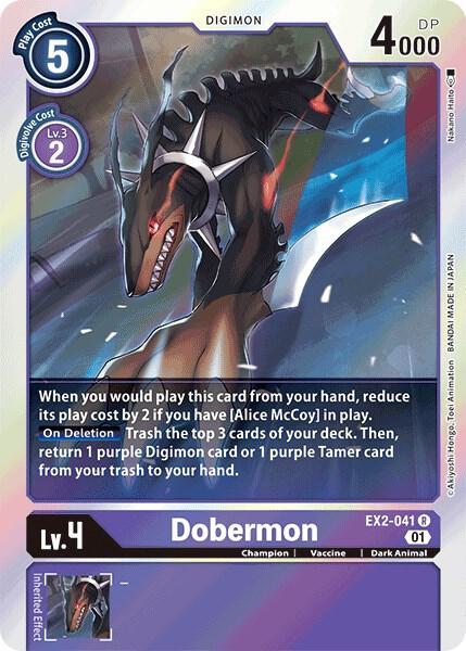 Dobermon - Digital Hazard - Rare - EX2-041 R