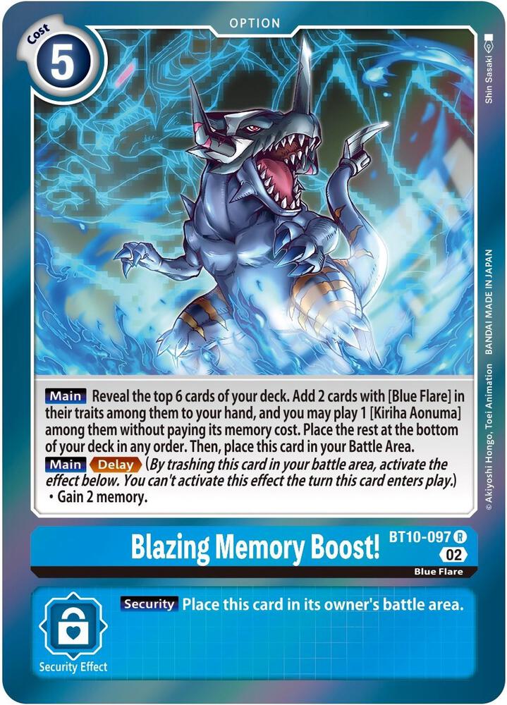 Blazing Memory Boost! - Xros Encounter - Rare - BT10-097 R