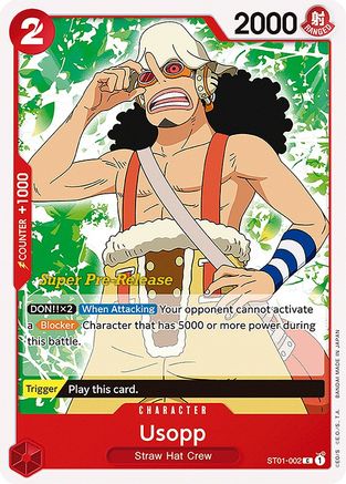 Usopp - Super Pre-Release Starter Deck 1: Straw Hat Crew - C - ST01-002