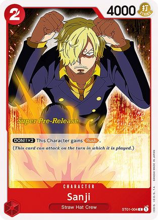 Sanji - Super Pre-Release Starter Deck 1: Straw Hat Crew - C - ST01-004