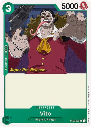 Vito - Super Pre-Release Starter Deck 2: Worst Generation - C - ST02-002