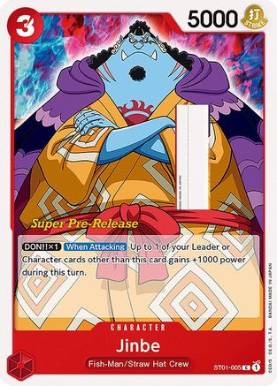 Jinbe - Super Pre-Release Starter Deck 1: Straw Hat Crew - C - ST01-005