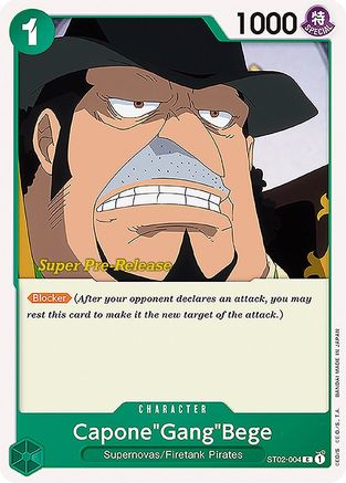 Capone"Gang"Bege - Super Pre-Release Starter Deck 2: Worst Generation - C - ST02-004