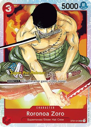 Roronoa Zoro - Super Pre-Release Starter Deck 1: Straw Hat Crew - SR - ST01-013