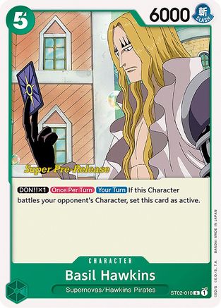 Basil Hawkins - Super Pre-Release Starter Deck 2: Worst Generation - C - ST02-010