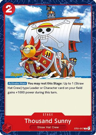 Thousand Sunny - Super Pre-Release Starter Deck 1: Straw Hat Crew - C - ST01-017