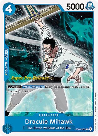 Dracule Mihawk - Super Pre-Release Starter Deck 3: The Seven Warlords of the Sea - C - ST03-005