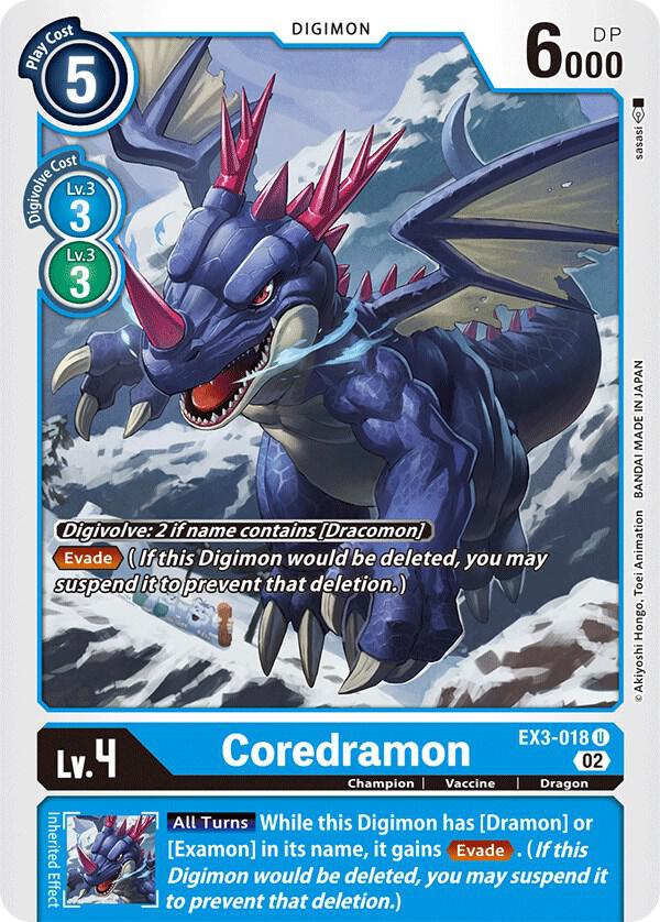 Coredramon - EX3-018 - Draconic Roar - Uncommon - EX3-018 U