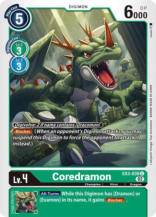 Coredramon - EX3-039 - Draconic Roar - Uncommon - EX3-039 U