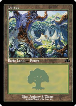Forest (411) (Retro Frame) - Dominaria Remastered - L - 411