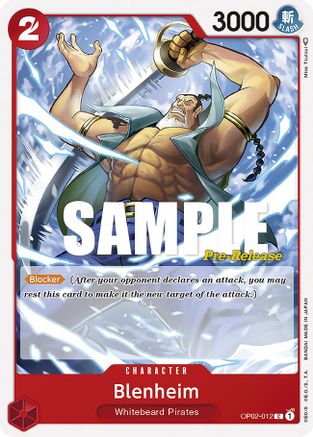Blenheim - Paramount War Pre-Release Cards - C - OP02-012