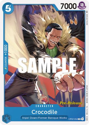 Crocodile - Paramount War Pre-Release Cards - C - OP02-053