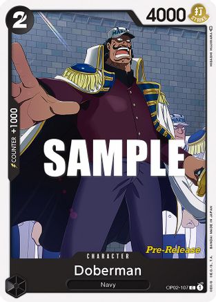 Doberman - Paramount War Pre-Release Cards - C - OP02-107
