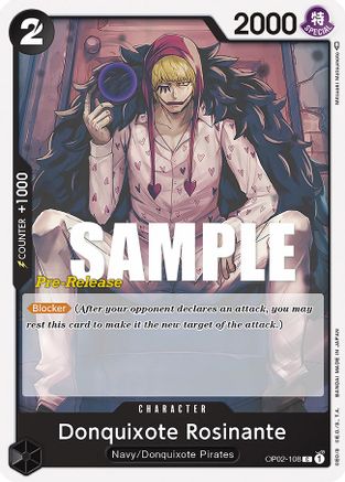 Donquixote Rosinante - Paramount War Pre-Release Cards - C - OP02-108