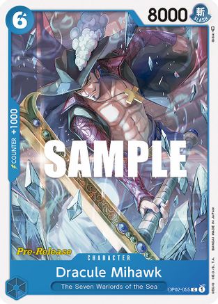 Dracule Mihawk - Paramount War Pre-Release Cards - C - OP02-055