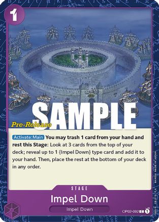 Impel Down - Paramount War Pre-Release Cards - C - OP02-092