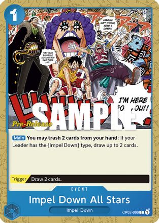 Impel Down All Stars - Paramount War Pre-Release Cards - C - OP02-066