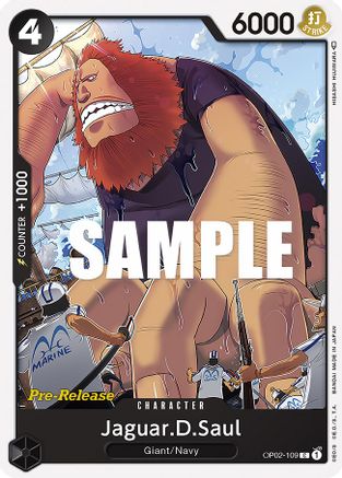 Jaguar.D.Saul - Paramount War Pre-Release Cards - C - OP02-109